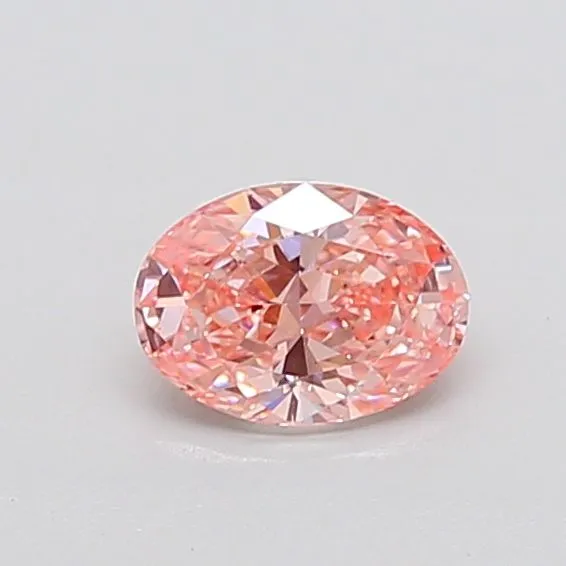 0.95ct OVAL Fancy Vivid Pink VS2 Coloured Lab diamond