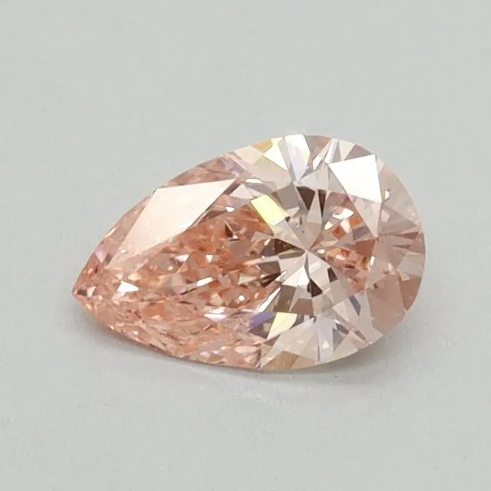 0.48ct PEAR Fancy Vivid Pink VS2 Coloured Lab diamond