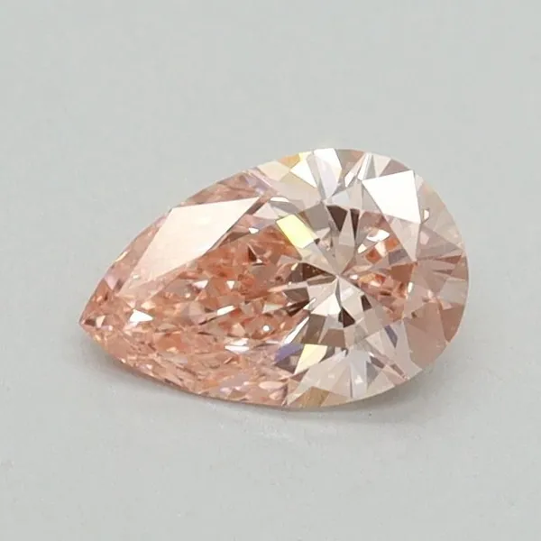 0.48ct PEAR Fancy Vivid Pink VS2 Coloured Lab diamond