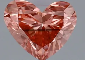 0.67ct HEART Fancy Vivid Pink SI1 Coloured Lab diamond