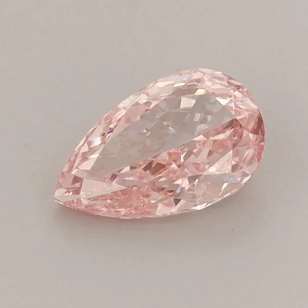0.54ct PEAR Fancy Vivid Pink VS1 Coloured Lab diamond