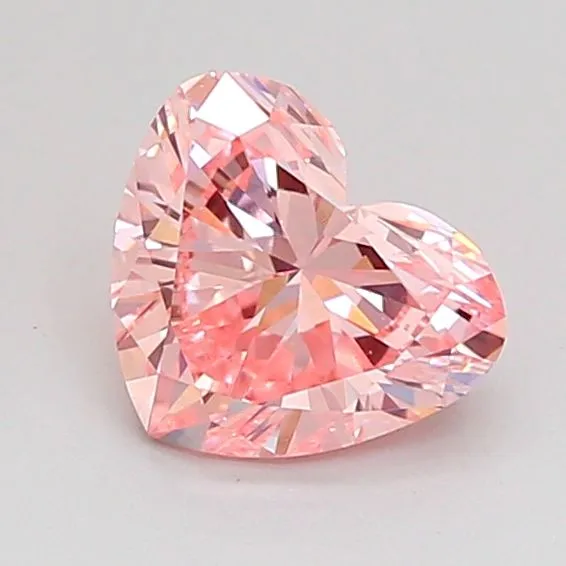 1.00ct HEART Fancy Intense Pink VS1 Coloured Lab diamond