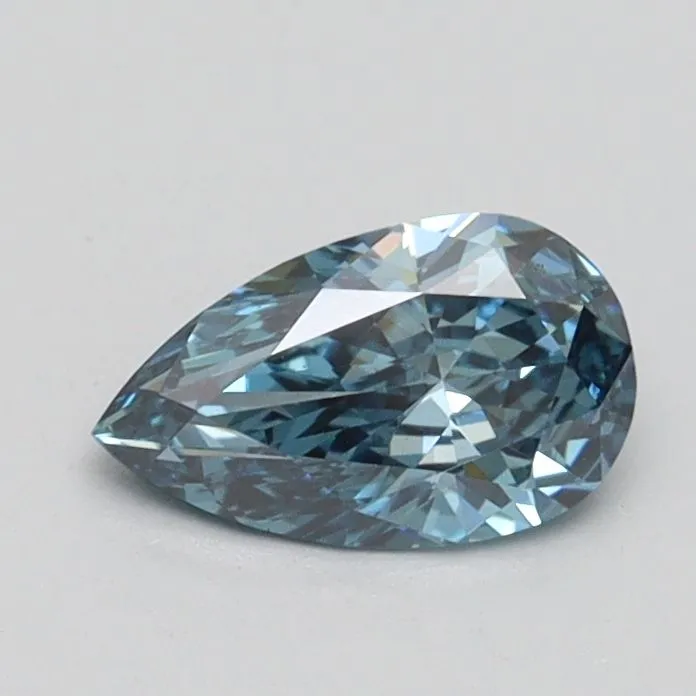 0.54ct PEAR Fancy Vivid Blue VS2 Coloured Lab diamond