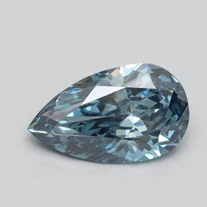 0.54ct PEAR Fancy Vivid Blue VS2 Coloured Lab diamond