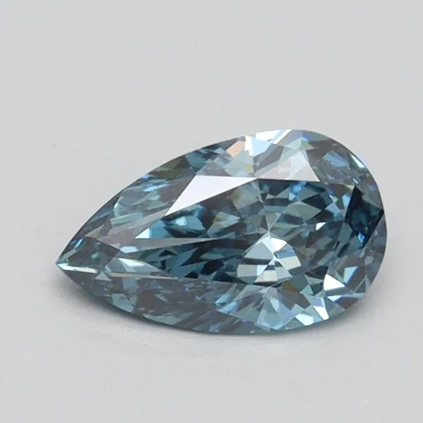 0.54ct PEAR Fancy Vivid Blue VS2 Coloured Lab diamond