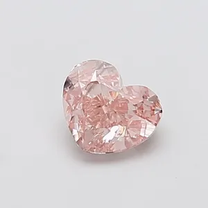 1.09ct HEART Fancy Intense Brown Pink VS2 Coloured Lab diamond