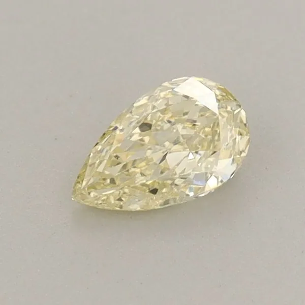 0.34ct PEAR Fancy Light Yellow VS1 Coloured Lab diamond