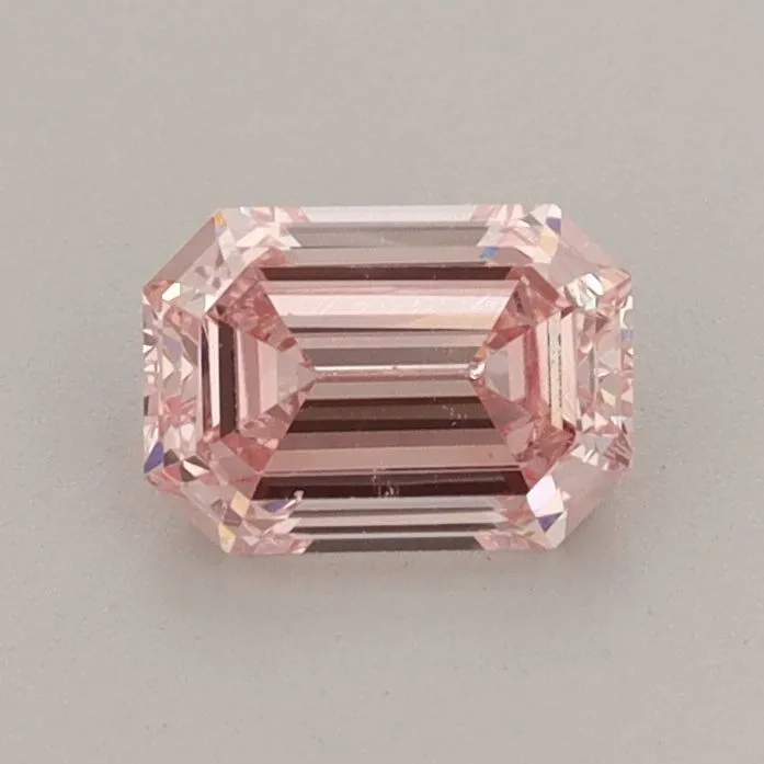 0.71ct EMERALD Fancy Intense Pink VS2 Coloured Lab diamond