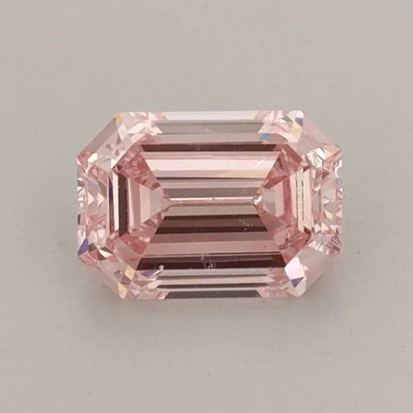 0.71ct EMERALD Fancy Intense Pink VS2 Coloured Lab diamond