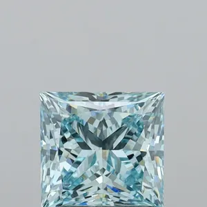 1.83ct PRINCESS Fancy Intense Blue VVS2 Coloured Lab diamond