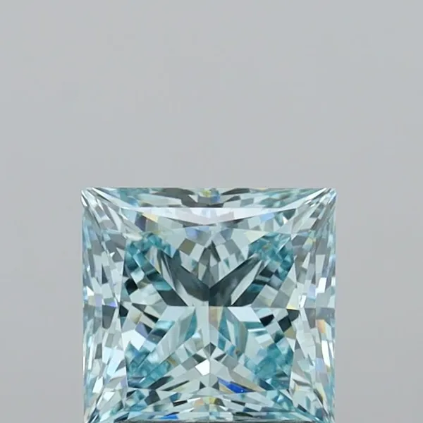 1.83ct PRINCESS Fancy Intense Blue VVS2 Coloured Lab diamond