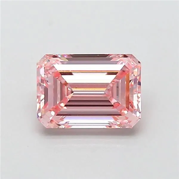 1.53ct EMERALD Fancy Intense Pink VVS2 Coloured Lab diamond