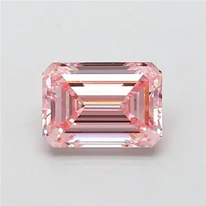 1.53ct EMERALD Fancy Intense Pink VVS2 Coloured Lab diamond