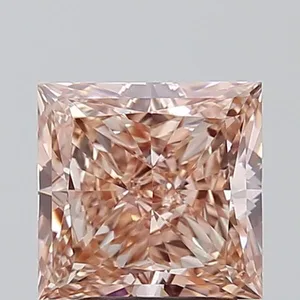 2.36ct PRINCESS Fancy Intense Brown Pink VVS2 Coloured Lab diamond
