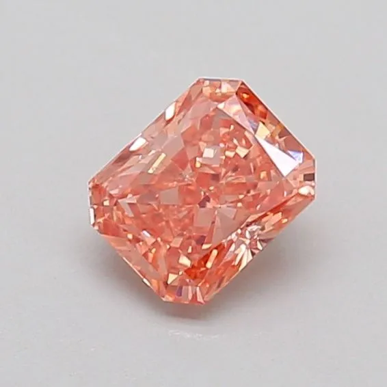 0.51ct RADIANT Fancy Vivid Brownish Pink VS2 Coloured Lab diamond