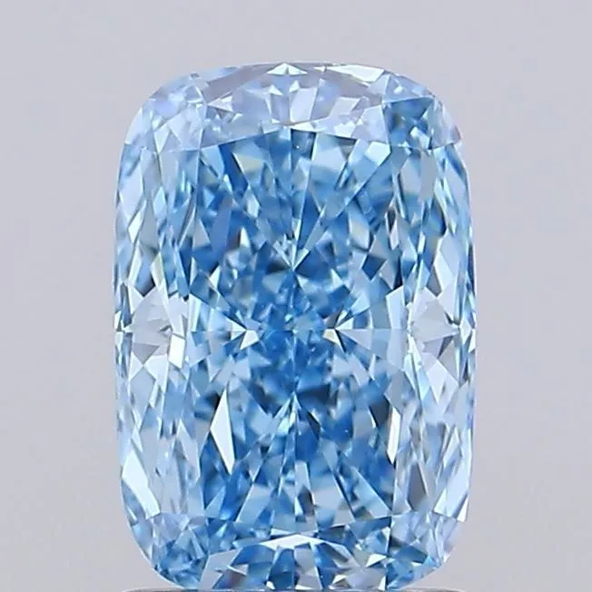 1.13ct CUSHION Fancy Vivid Blue VVS2 Coloured Lab diamond