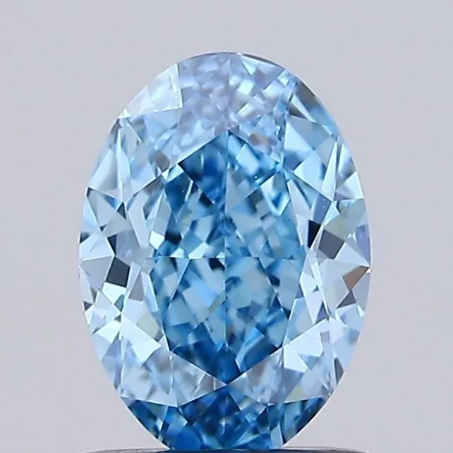 1.02ct OVAL Fancy Vivid Blue VS1 Coloured Lab diamond