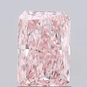 1.05ct RADIANT Fancy Vivid Pink VS1 Coloured Lab diamond