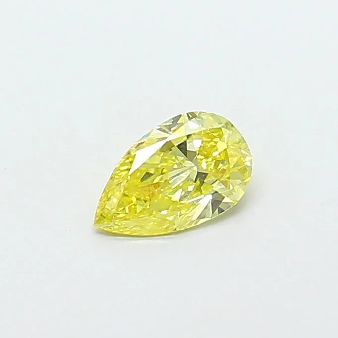 0.52ct PEAR Fancy Intense Yellow VS1 Coloured Lab diamond