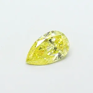 0.52ct PEAR Fancy Intense Yellow VS1 Coloured Lab diamond