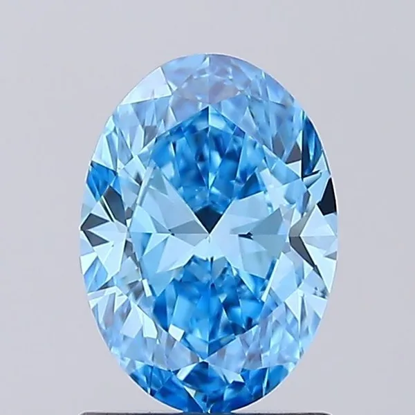 1ct OVAL Fancy Vivid Blue VVS2 Coloured Lab diamond