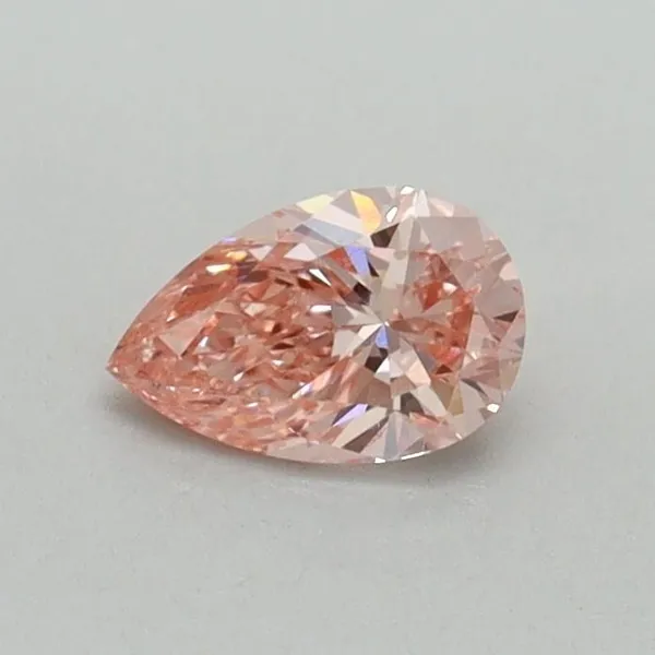 0.37ct PEAR Fancy Vivid Pink VS2 Coloured Lab diamond