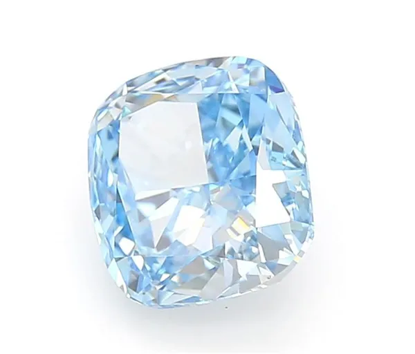 1.05ct CUSHION Fancy Vivid Blue VVS2 Coloured Lab diamond