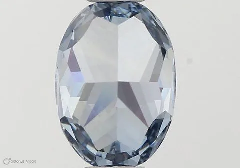 0.58ct OVAL Fancy Intense Blue VVS2 Coloured Lab diamond