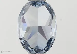 0.58ct OVAL Fancy Intense Blue VVS2 Coloured Lab diamond