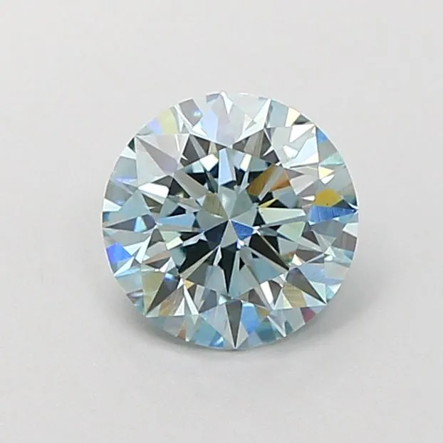 1.07ct ROUND Fancy Blue VVS2 Coloured Lab diamond
