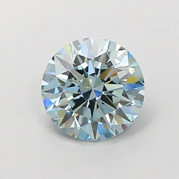 1.07ct ROUND Fancy Blue VVS2 Coloured Lab diamond