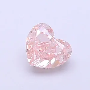 0.63ct HEART Fancy Pink VS1 Coloured Lab diamond