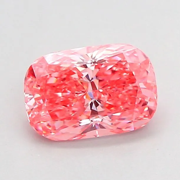 0.95ct CUSHION Fancy Vivid Pink VVS1 Coloured Lab diamond