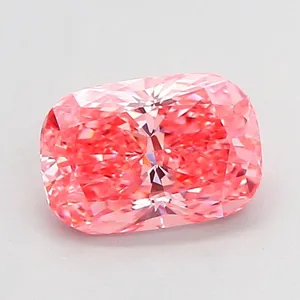 0.95ct CUSHION Fancy Vivid Pink VVS1 Coloured Lab diamond