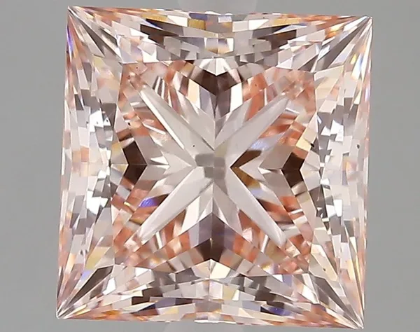 4.35ct PRINCESS Fancy Pink VS2 Coloured Lab diamond