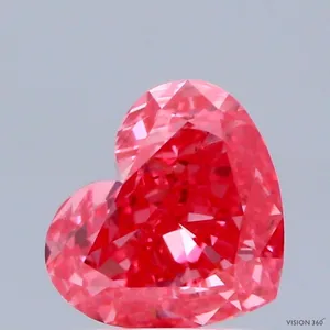 1.07ct HEART Fancy Vivid Pink VS2 Coloured Lab diamond