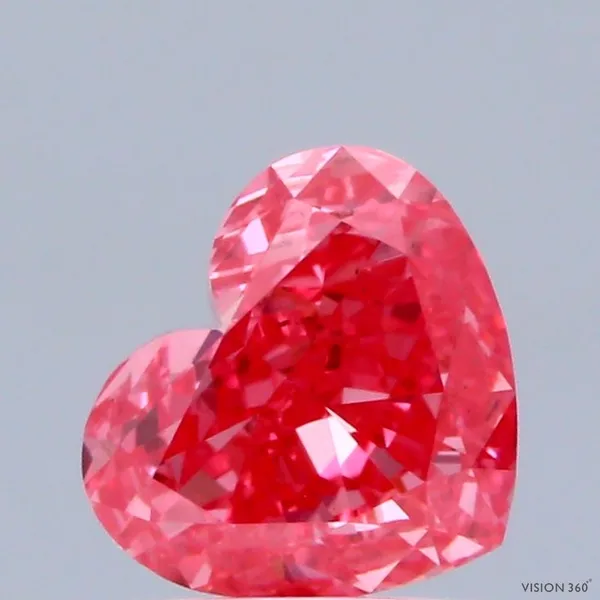 1.07ct HEART Fancy Vivid Pink VS2 Coloured Lab diamond