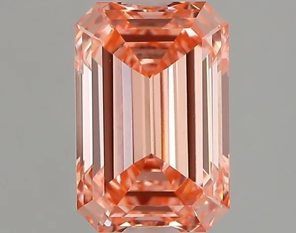 1.28ct EMERALD Fancy Vivid Pink VVS2 Coloured Lab diamond