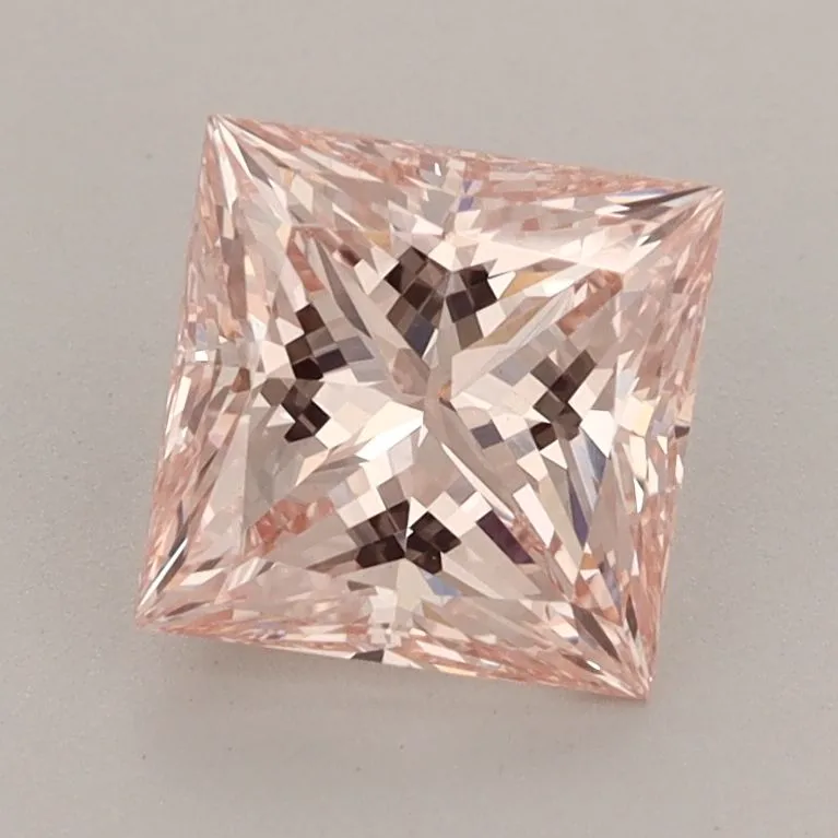 1.67ct PRINCESS Fancy Intense Pink VS1 Coloured Lab diamond
