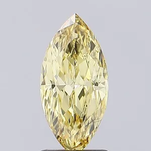 1.04ct MARQUISE Fancy Intense Yellow SI1 Coloured Lab diamond