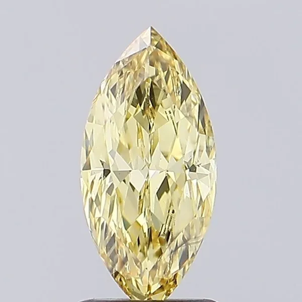 1.04ct MARQUISE Fancy Intense Yellow SI1 Coloured Lab diamond