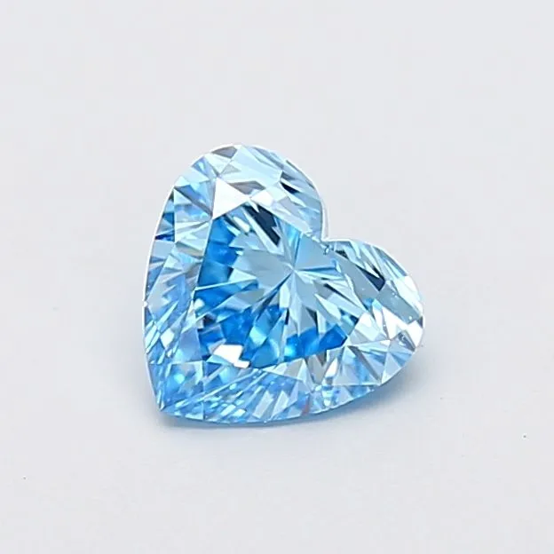 1.07ct HEART Fancy Vivid Blue VVS2 Coloured Lab diamond
