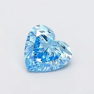 1.07ct HEART Fancy Vivid Blue VVS2 Coloured Lab diamond