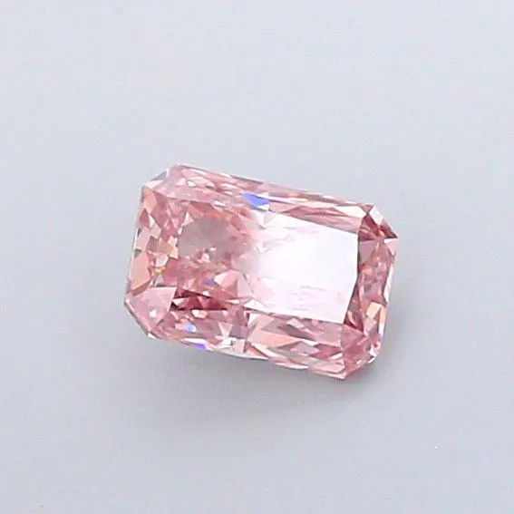 1.04ct RADIANT Fancy Vivid Brownish Pink VVS2 Coloured Lab diamond