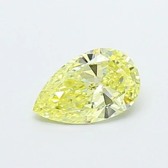 0.44ct PEAR Fancy Intense Yellow VS1 Coloured Lab diamond