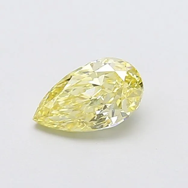 0.95ct PEAR Fancy Intense Yellow VVS2 Coloured Lab diamond