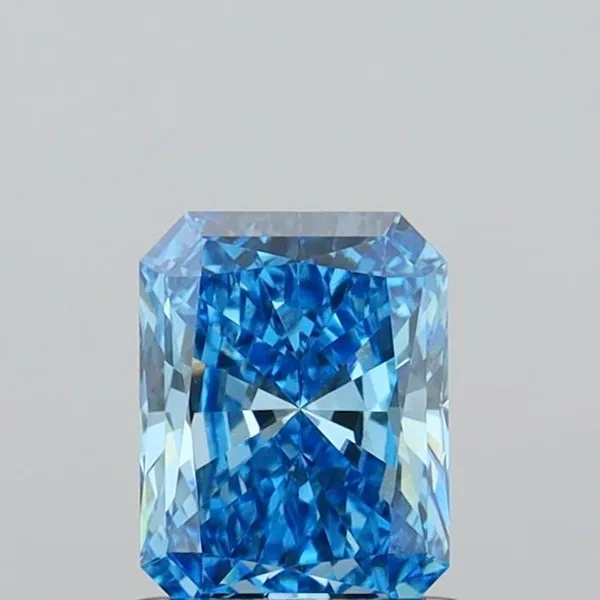 1.03ct RADIANT Fancy Vivid Blue VVS1 Coloured Lab diamond