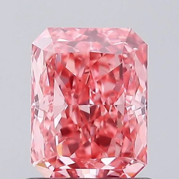 1.00ct RADIANT Fancy Vivid Pink VS1 Coloured Lab diamond