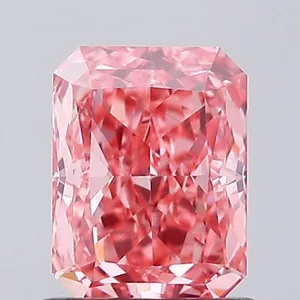 1ct RADIANT Fancy Vivid Pink VS1 Coloured Lab diamond