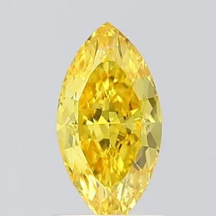 1.01ct MARQUISE Fancy Vivid Yellow VS1 Coloured Lab diamond